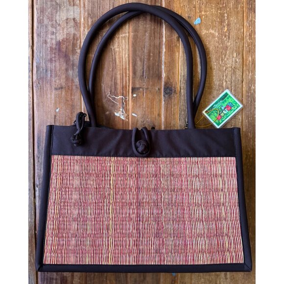 Saraye Tatami Tote Bag by Baskets of Cambodia NWT - Picture 1 of 10